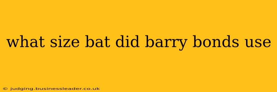 what size bat did barry bonds use