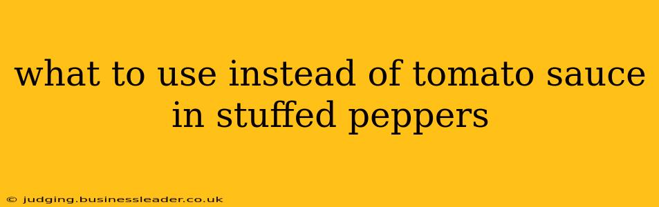 what to use instead of tomato sauce in stuffed peppers