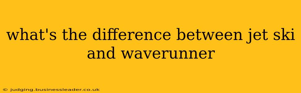 what's the difference between jet ski and waverunner