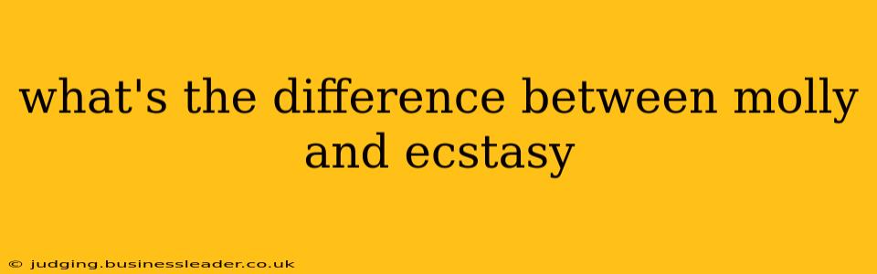 what's the difference between molly and ecstasy