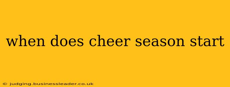 when does cheer season start