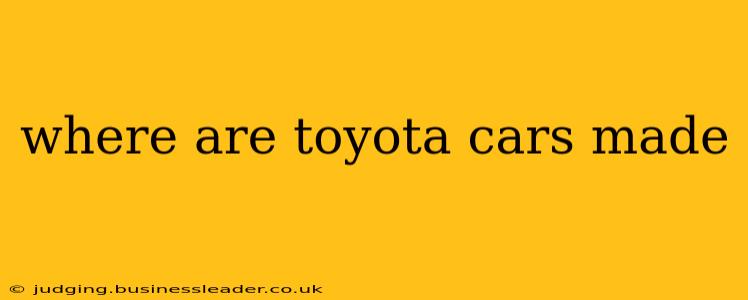 where are toyota cars made