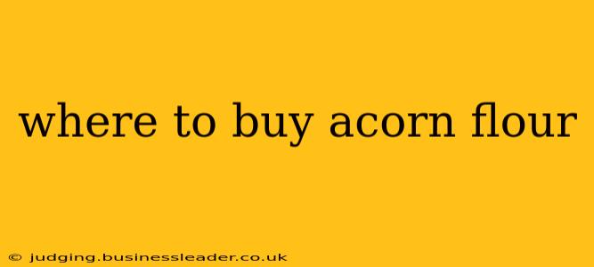 where to buy acorn flour