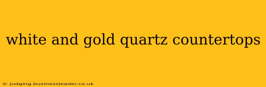white and gold quartz countertops