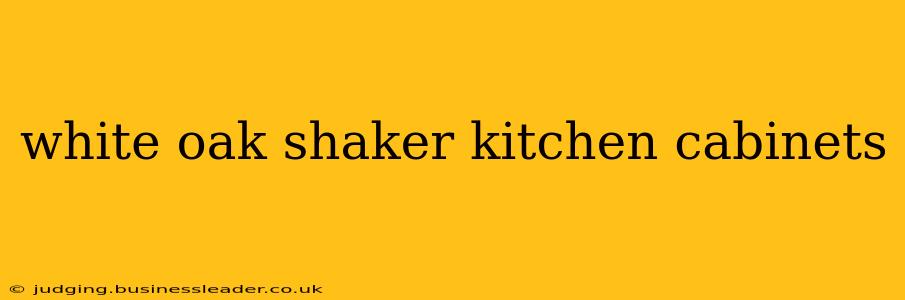 white oak shaker kitchen cabinets