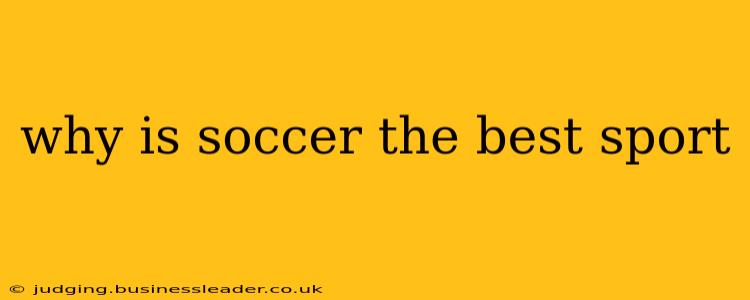 why is soccer the best sport