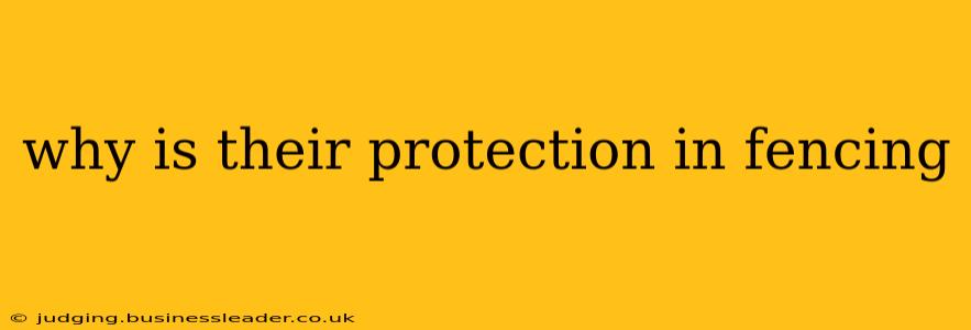 why is their protection in fencing
