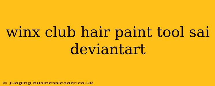 winx club hair paint tool sai deviantart