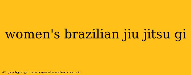 women's brazilian jiu jitsu gi