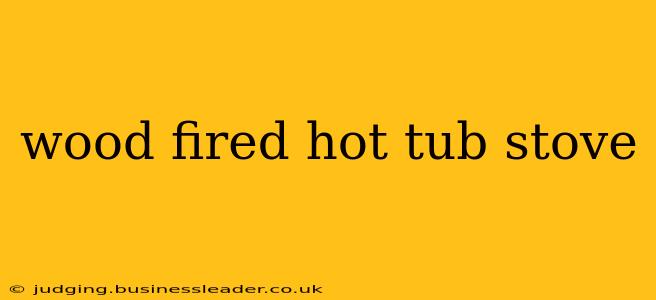 wood fired hot tub stove