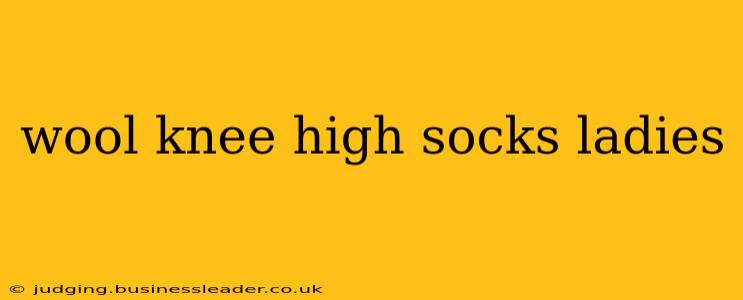 wool knee high socks ladies